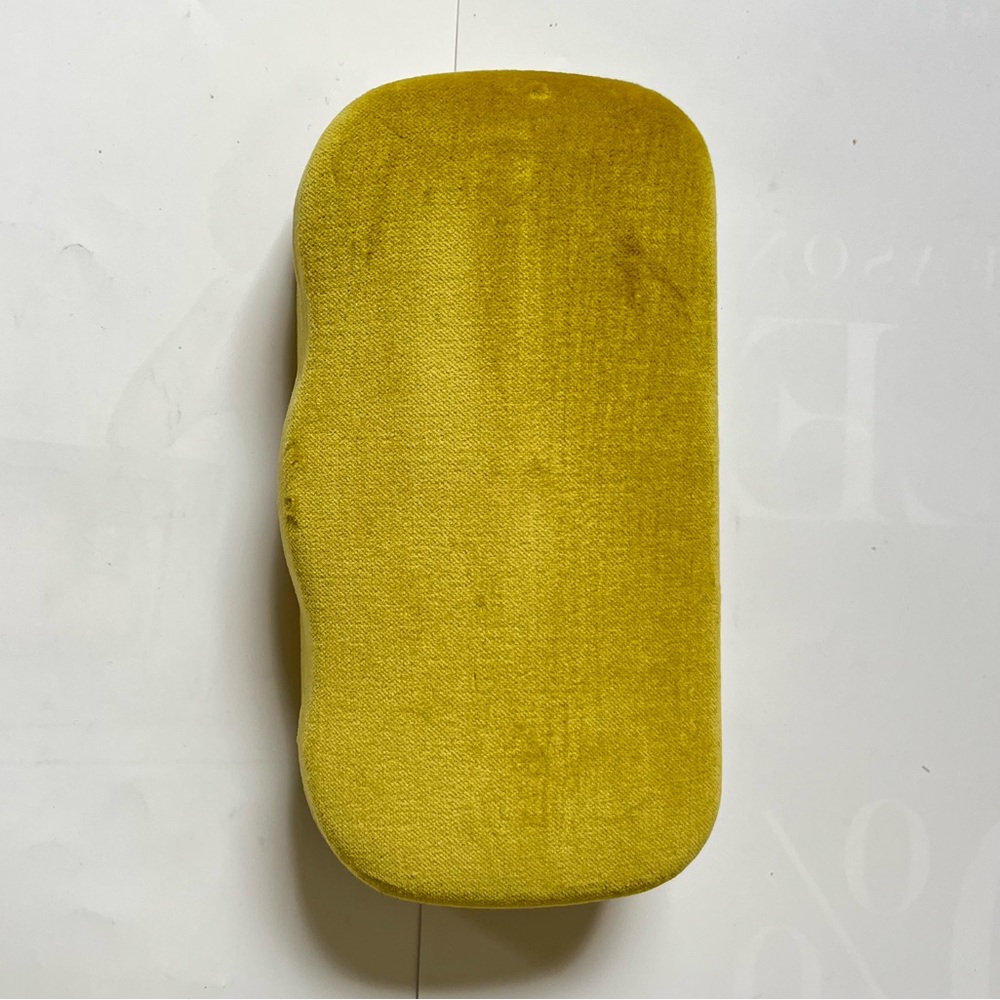 Gucci Yellow Velvet Eyewear Case W/care booklet cleaning cloth dust cover bag - Picture 4 of 8